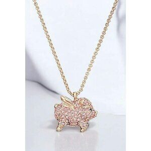 Kate Spade New York Pink Pave Pig Mini Pendant Necklace